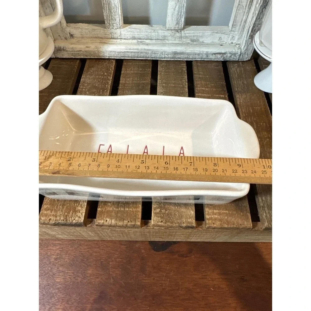 Rae Dunn Artisan Collection Christmas Fa La La Loaf Pan
